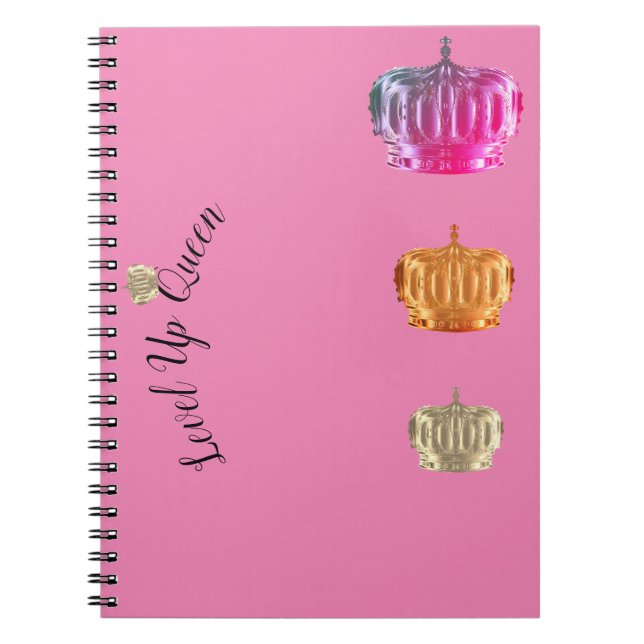 Level Up Queen Notebook (Front)