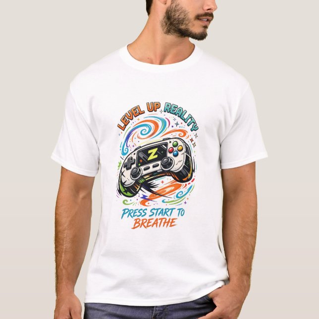 Level Up Reality Gaming Controller T-Shirt (Front)