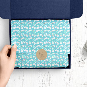 Level Up Retro Video Game Pattern Tissue Paper