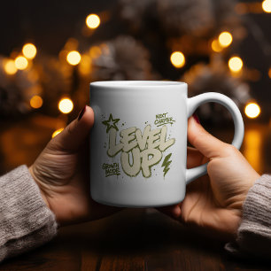Level Up Streetwear Graffiti Design Coffee Mug