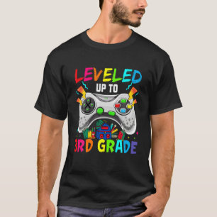 Level Up To 3Rd Grade Birthday Video Gamer Control T-Shirt