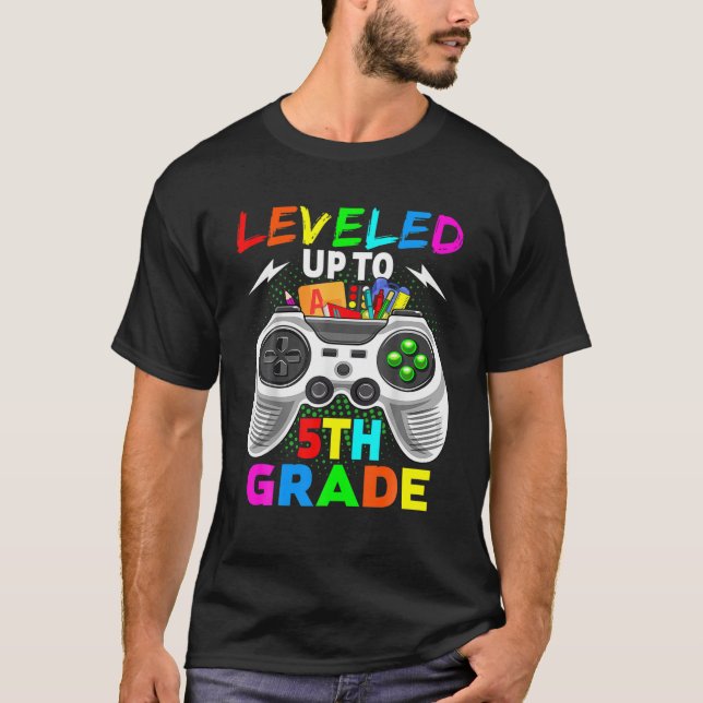 Level Up To 5Th Grade Birthday Video Game Top Game (Front)