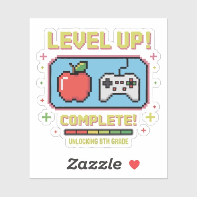 Level Up to 8th Grade Unlocked | Funny Gamer  (Sheet)