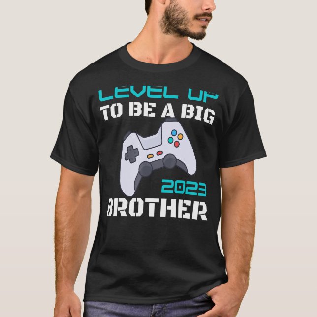 Level Up To Be A Big Brother Pregnancy Announcemen T-Shirt (Front)