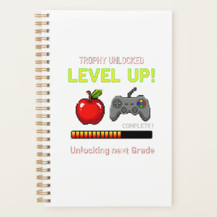 Level Up To The Next Grade Funny Gamer Student Planner