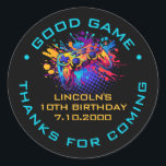 Level Up Video Game Controller Classic Round Sticker<br><div class="desc">Your gamer has levelled up! They'll need a great birthday design to celebrate.</div>