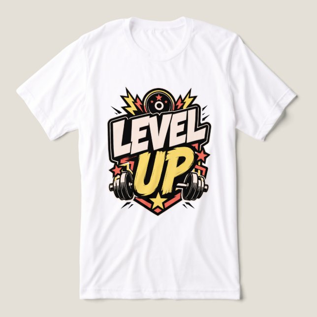 LEVEL UP workout tee (Design Front)