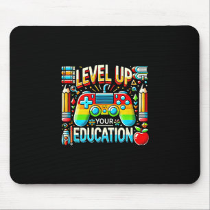 Level Up Your Education Gaming Inspired Teacher Ga Mouse Pad