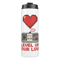 Level Up Your Love, Retro Pixel Gaming Design