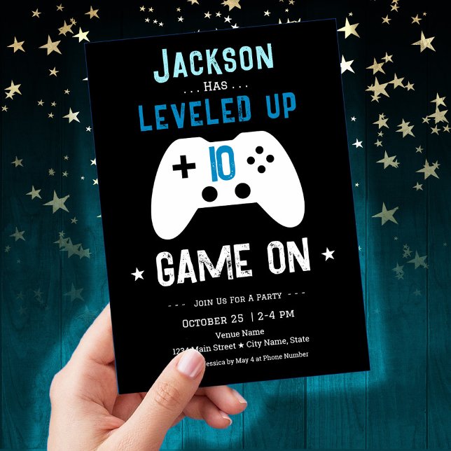 LEVELED Up 10th Birthday Invitation (Creator Uploaded)