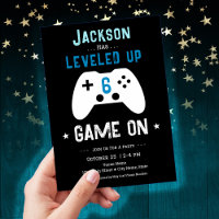 LEVELED Up 6th Birthday Invitation