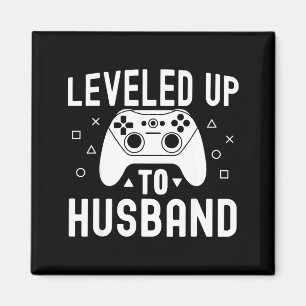 Leveled Up Husband Fiance Boyfriend Design Magnet