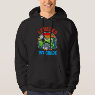 Leveled Up To 1st Grade Gamer Back To School First Hoodie