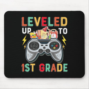 Leveled Up To 1st Grade Gamer Back To School First Mouse Pad