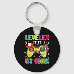 Leveled Up To 1st Grade Gamer First Day Boys Ck To Key Ring