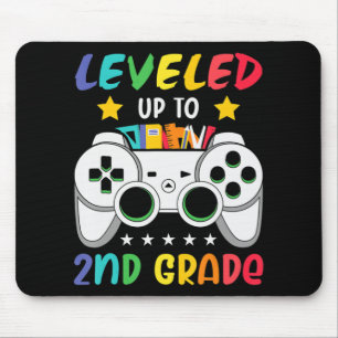 Leveled Up To 2nd Grade Boy Second Grade Crew Back Mouse Pad
