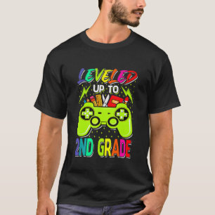 Leveled Up To 2nd Grade Gamer Back To School First T-Shirt