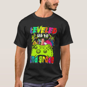 Leveled Up To 2nd Grade Gamer Back To School First T-Shirt