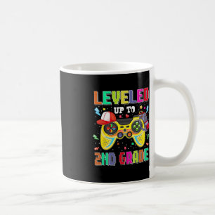 Leveled Up To 2nd Grade Gamer First Day Boys Back  Coffee Mug