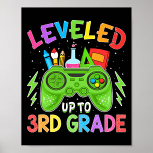 Leveled Up To 3rd Grade Gamer Back To School First Poster