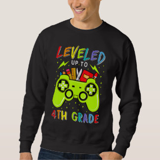 Leveled Up To 4th Grade Gamer Back To School First Sweatshirt