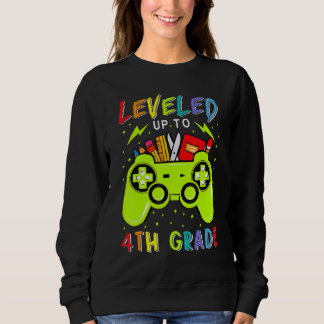 Leveled Up To 4th Grade Gamer Back To School First Sweatshirt