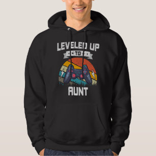 Leveled up to Aunt Video Gamer Gaming Hoodie
