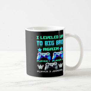 Leveled Up To Big Bro Again – Funny Gamer Brother Coffee Mug