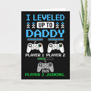 Leveled Up To Daddy Again Funny Funny Gamer Dad Es Card