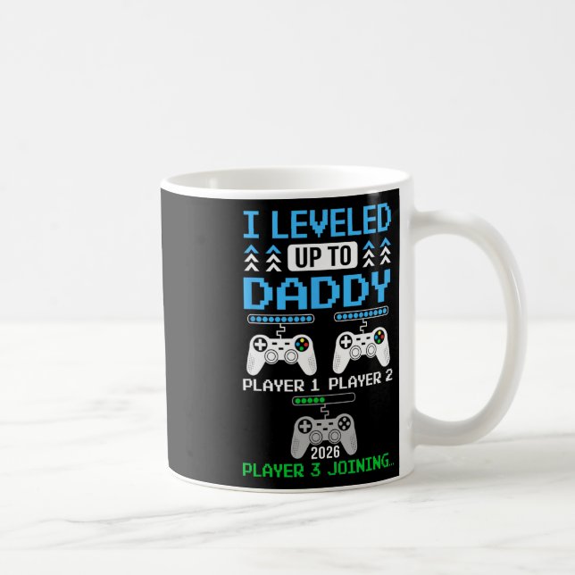 Leveled Up To Daddy Again Funny Funny Gamer Dad Es Coffee Mug (Right)