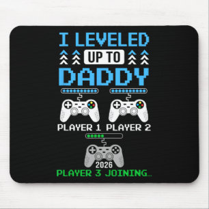 Leveled Up To Daddy Again Funny Funny Gamer Dad Es Mouse Pad