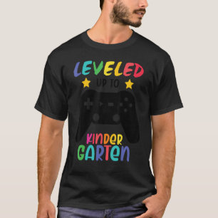 Leveled Up To Kinder Garten Gaming Back To School T-Shirt
