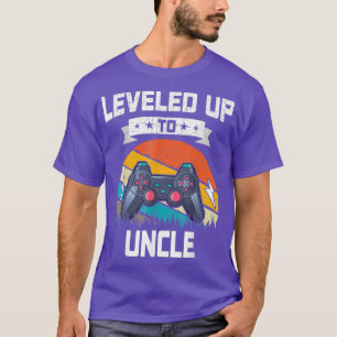 Leveled up to Uncle Video Gamer Gaming T-Shirt