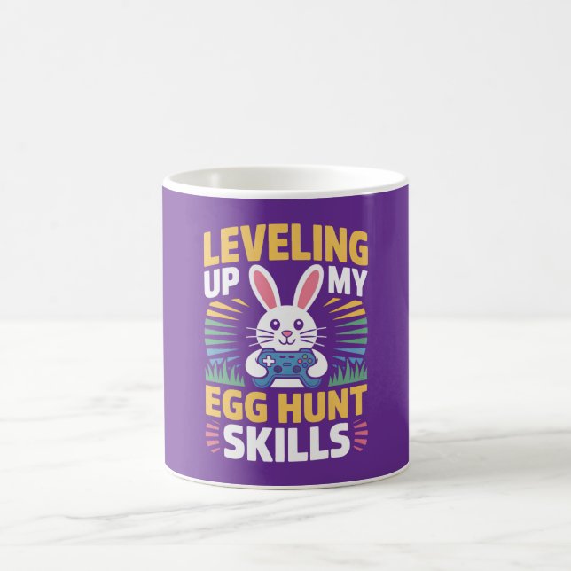 Leveling Up My Egg Hunt Skills Gamer Coffee Mug (Center)