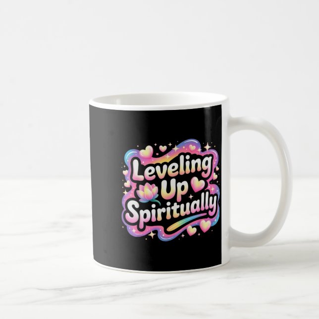 Leveling Up Sritually Mindfulness Meditation  Coffee Mug (Right)