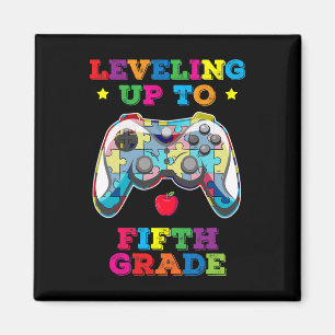 Leveling Up To 5th Grade Autism Gamer Ck To School Magnet