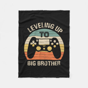 Leveling Up To Big Brother 2025 Funny Gamer Vintag Fleece Blanket