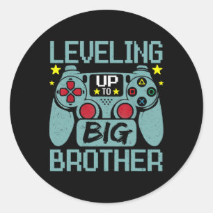 Leveling Up To Big Brother Promoted To Big Bro Lev Classic Round Sticker