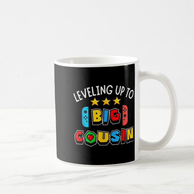 Leveling Up To Big Cousin Funny Gaming Video Game  Coffee Mug (Right)
