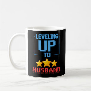 Leveling Up To Husband Funny Groom To Be Bachelor Coffee Mug