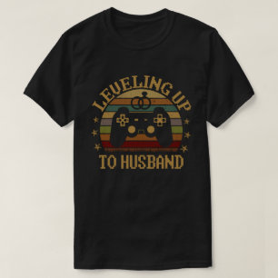 Leveling Up To Husband Groom Video Game T-Shirt
