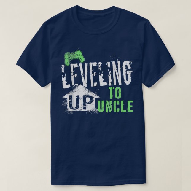 Leveling Up To Uncle 2022 Funny Video Game Control T-Shirt (Design Front)