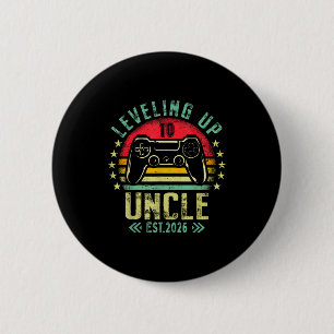 Leveling Up To Uncle 2026 Funny Gamer Soon To Be U 6 Cm Round Badge