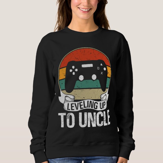 Leveling Up To Uncle Pregnancy Announcement 2023 G Sweatshirt (Front)