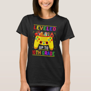 Levelled Up To 10th Grade Gamer Back To School 10t T-Shirt