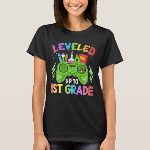 Levelled Up To 1st Grade Gamer Back To School Firs T-Shirt