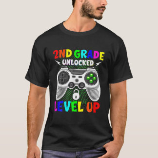 Levelled Up To 2Nd Grade Back To School Boys Girls T-Shirt
