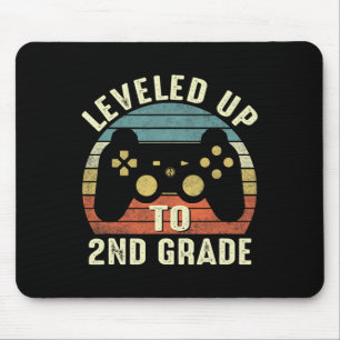 Levelled Up To 2nd Grade Back To School Gamer Boys Mouse Pad