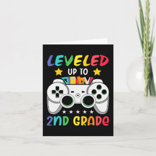 Levelled Up To 2nd Grade Boy Second Grade Crew Bac Card