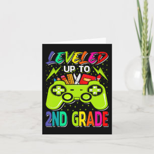 Levelled Up To 2nd Grade Gamer Back To School Firs Card